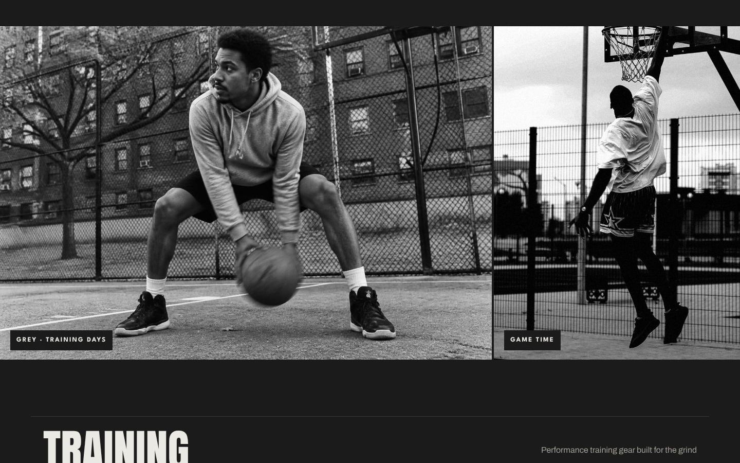 A lookbook section for an online store